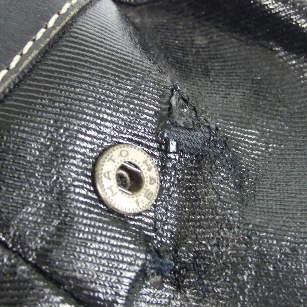 BURBERRY BLUE LABEL Black bag PVC satchel silver - Picture 5 of 8